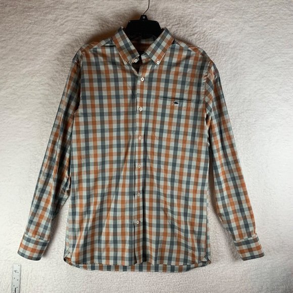 Fish Hippie Men's Button Down Tailored-Fit Plaid‎ Long Sleeve Shirt Size M 8778 - Picture 1 of 9